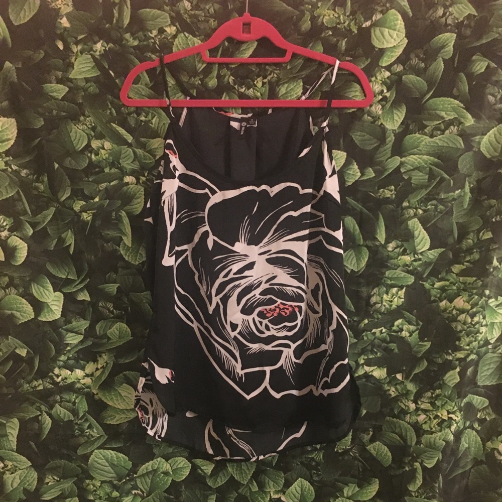 Milano Black Floral Tank Too